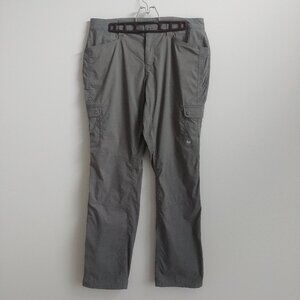 Windriver Womens athletic hiking pants nylon spandex neutral olive green grey 10